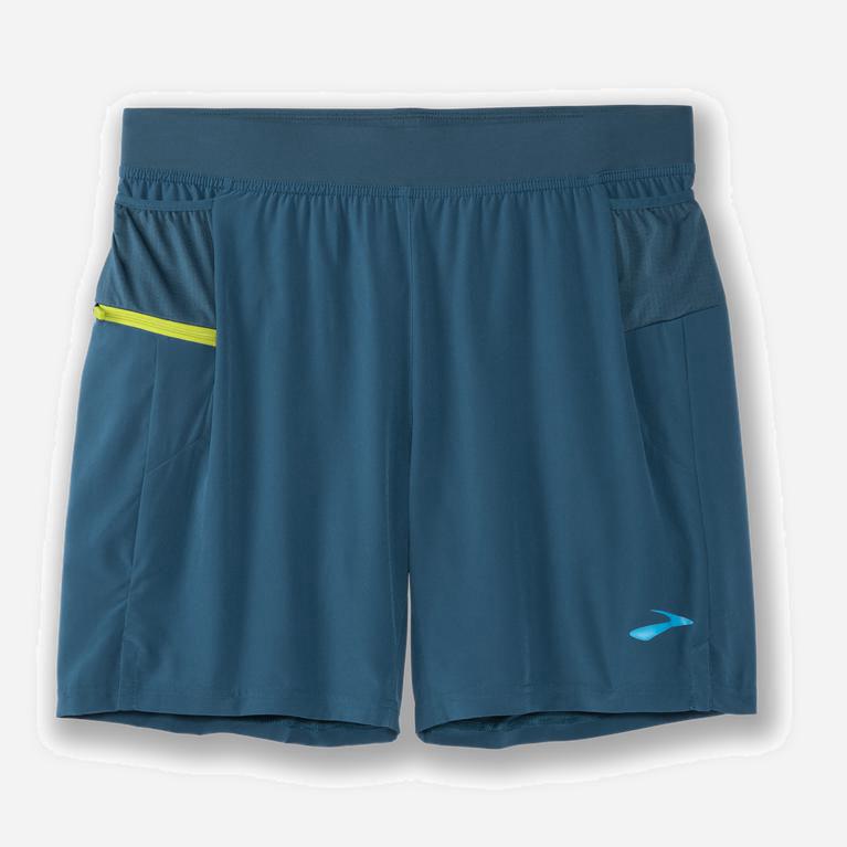 Brooks Sherpa 7 2-In-1 Mens Running Shorts Ireland Alpine/SteelBlue/Bright Moss (LNWJ-40792)